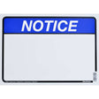 HILLMAN English Blue Notice Sign 10 in. H X 14 in. W, Pack of 6