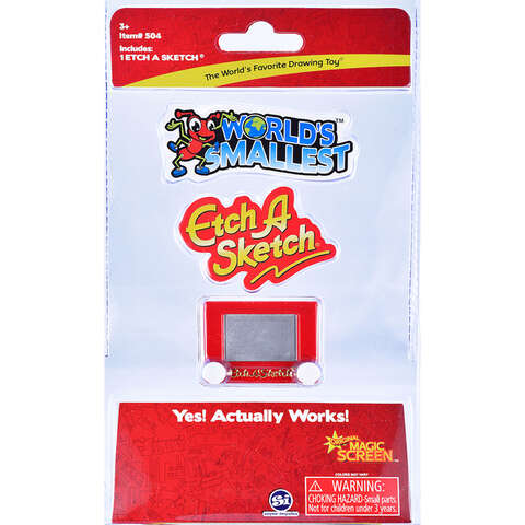 Super Impulse Worlds Smallest Etch A Sketch Plastic Red/White