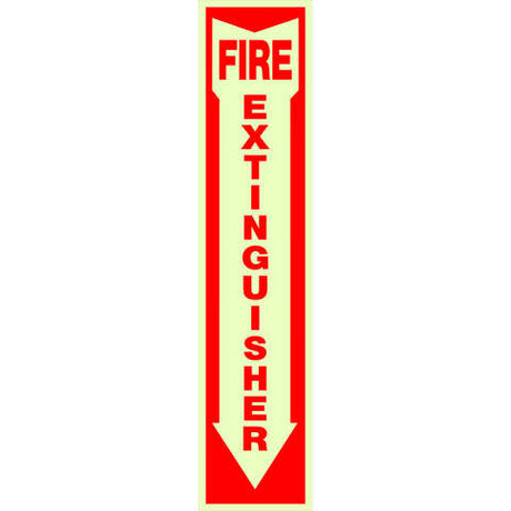 HILLMAN English White Fire Extinguisher Sign 18 in. H X 4 in. W, Pack of 10