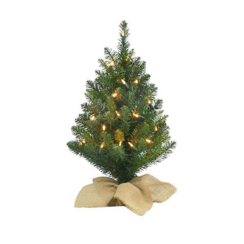 Celebrations 2 ft. Full Incandescent 35 ct Table Top Christmas Tree, Pack of 4
