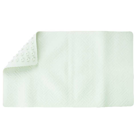 Living Accents 28 in. L X 16 in. W White Thermo Plastic Elastomer Bath Mat Latex Free