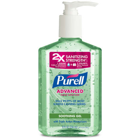 Purell Aloe Scent Gel Advanced Hand Sanitizer 8 oz, Pack of 12