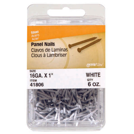HILLMAN 1 in. Panel Steel Nail Flat Head, Pack of 5