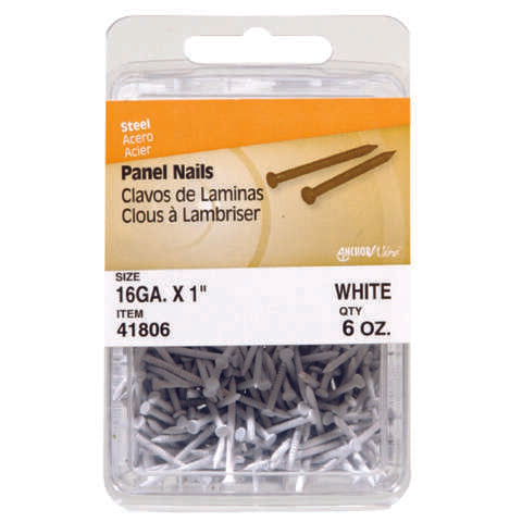 HILLMAN 1 in. Panel Steel Nail Flat Head, Pack of 5