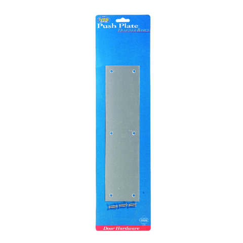 H.B. Ives 12 in. H X 3 in. L Chrome Silver Aluminum Push Plate