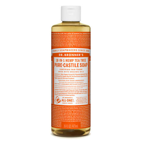 Dr. Bronner's Organic Tea Tree Scent Pure-Castile Liquid Soap 16 oz 1 pk, Pack of 12