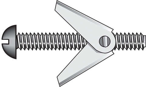 HILLMAN 3/16 in. D X 2 in. L Round Steel Toggle Bolt 50 pk