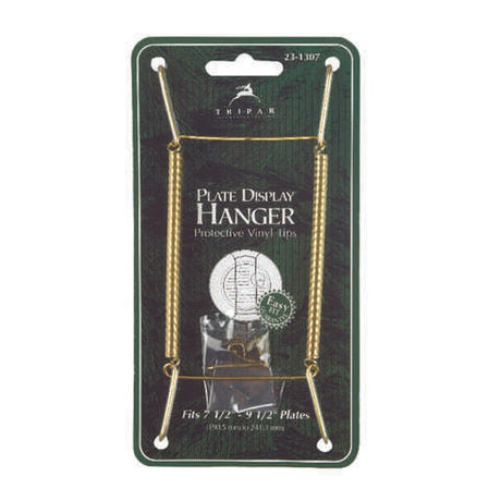 Tripar 7-1/2 to 9-1/2 in. Brass Plate Hanger 1 pk