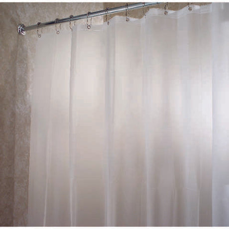 iDesign 78 in. H X 54 in. W Clear/Frosted Shower Curtain Liner EVA