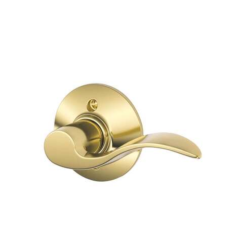 Schlage Accent Traditional Bright Brass Dummy Lever Right Handed