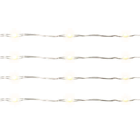 Living Accents LED Big Seed Light Set Warm White 16.5 ft. 100 lights, Pack of 12