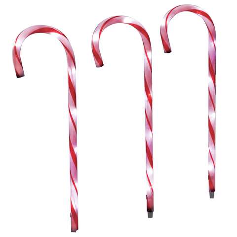 Celebrations Clear Candy Cane 27 in. Pathway Decor, Pack of 12