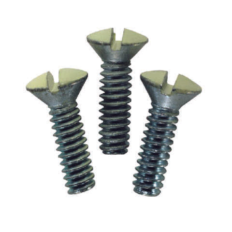 Leviton Ivory Metal Wall Plate Screws 20 pk