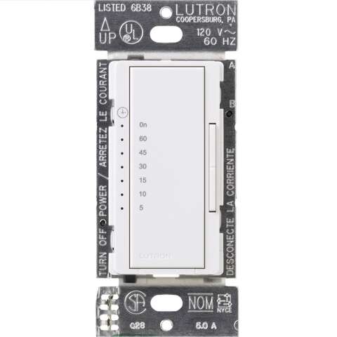 Lutron Maestro Indoor Countdown Timer 120 V White