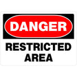 HILLMAN English White Danger Sign 10 in. H X 14 in. W, Pack of 6