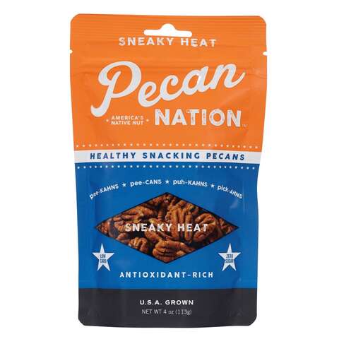 Pecan Nation Sneaky Heat Pecans 4 oz Pouch, Pack of 8