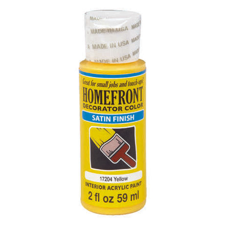 Homefront Satin Yellow Hobby Paint 2 oz, Pack of 3