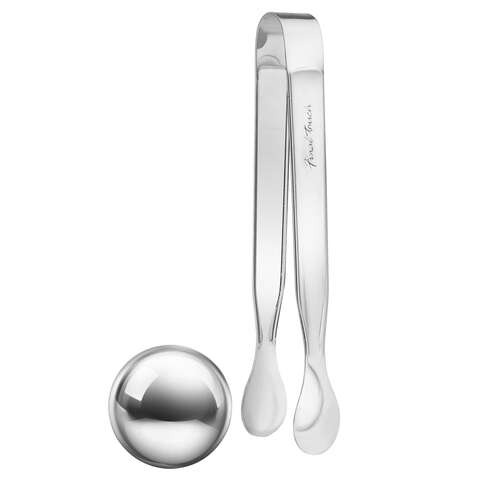 Final Touch Silver Stainless Steel Chilling Ball Set