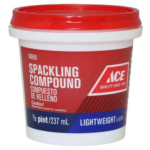 Ace Ready to Use White Lightweight Spackling Compound 0.5 pt, Pack of 12