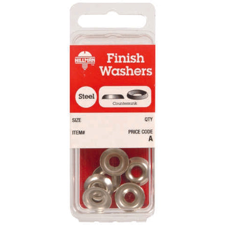 HILLMAN Nickel-Plated Steel .138 in. Finish Washer 10 pk, Pack of 10