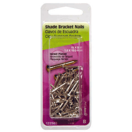 HILLMAN 3/4 in. Bracket Nickel Steel Nail Flat Head, Pack of 6