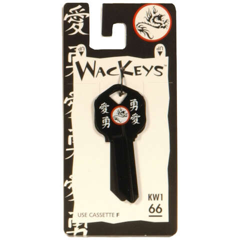 HILLMAN Wackey Black Dragon House/Office Universal Key Blank KW1 Single, Pack of 6