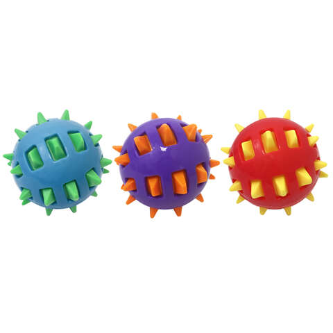 Multipet Ruff Enuff Assorted TPR Spike Balls Dog Toy 1 pk