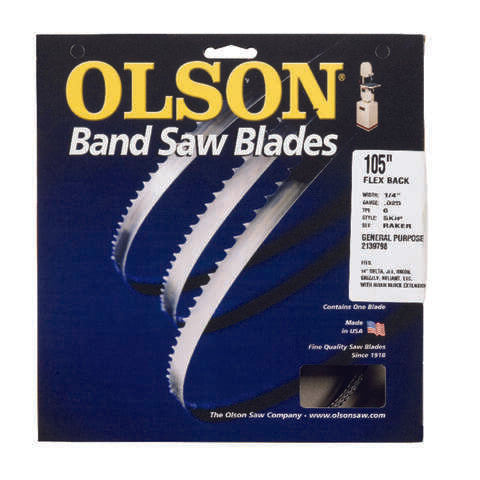 Olson 105 in. L X 0.25 in. W Carbon Steel Skip Band Saw Blade 6 TPI Skip teeth 1 pk