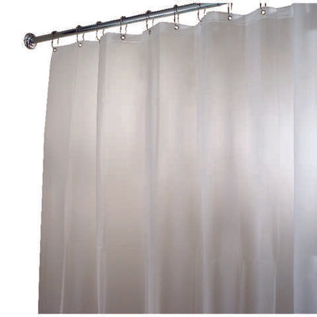 iDesign 96 in. H X 72 in. W Frosted Solid Shower Curtain Liner EVA