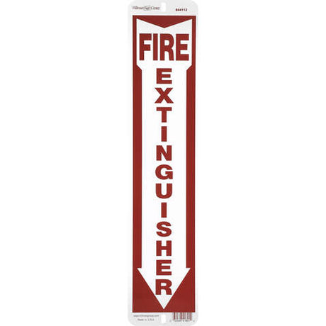HILLMAN English Red/White Fire Extinguisher Sign 18 in. H X 4 in. W, Pack of 6
