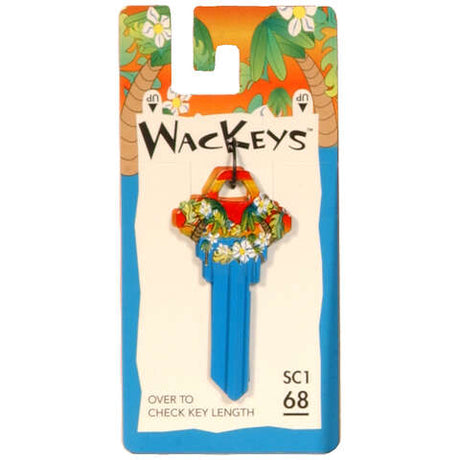 HILLMAN Wackeys Hawaiian House/Office Key Blank 68 SC1 Single For Schlage, Pack of 6