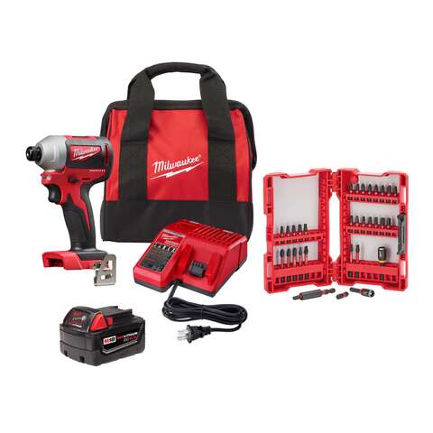 Milwaukee M18 1/4 in. Cordless Brushless Impact Driver Kit (Battery & Charger)
