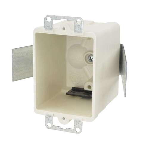 Allied Moulded FiberglasBox Old Work 16 cu in Square Fiberglass 1 gang Outlet Box Beige