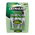 UltraLast NiMH AA 1.2 V 1.5 mAh Solar Rechargeable Battery 4 pk
