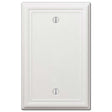 Amerelle Chelsea White 1 gang Stamped Steel Blank Wall Plate 1 pk