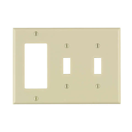 Leviton Light Almond 3 gang Thermoset Plastic Decorator/Toggle Wall Plate 1 pk