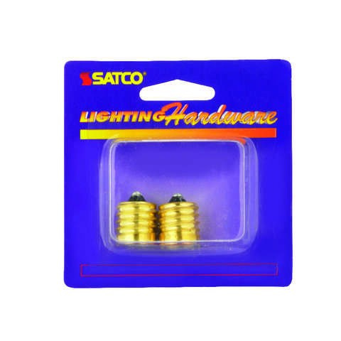 Satco Brass Intermediate to Candelabra Base Socket Reducer 2 pk