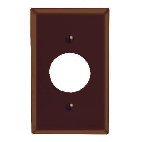 Leviton Brown 1 gang Plastic Outlet Wall Plate 1 pk