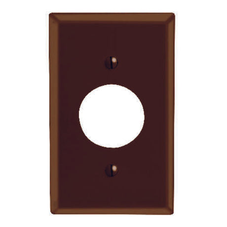 Leviton Brown 1 gang Plastic Outlet Wall Plate 1 pk