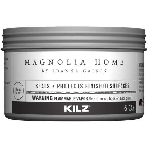 Magnolia Home by Joanna Gaines Kilz Transparent Flat Clear Finishing Wax 6 oz, Pack of 6