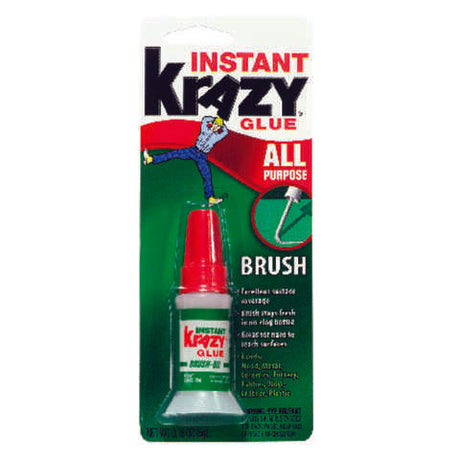 Krazy Glue Super Strength Cyanoacrylate White All Purpose Brush On 0.18 oz