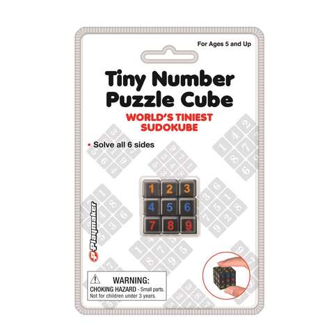 Playmaker Toys Tiny Number Puzzle Cube Multicolored, Pack of 12