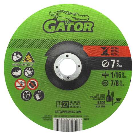 Gator 7 in. D X 7/8 in. Aluminum Oxide Metal Cut-Off Blade 1 pk