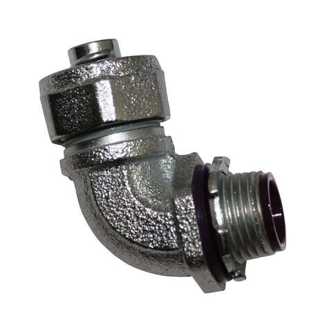 Sigma Engineered Solutions ProConnex 3/4 in. D Zinc-Plated Iron 90 Degree Connector For Liquid Tight