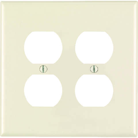 Leviton Midway Almond 2 gang Nylon Duplex Wall Plate 1 pk