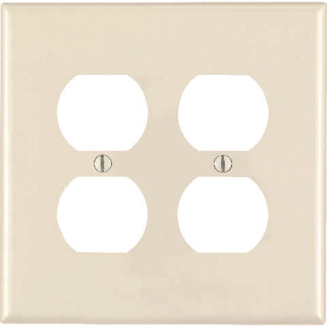 Leviton Midway Almond 2 gang Nylon Duplex Wall Plate 1 pk