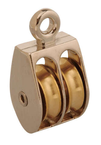 Campbell 3/16 in. D Nickel Copper Ridge Eye Double Sheave Rigid Eye Pulley, Pack of 10