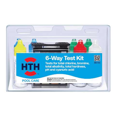 HTH Pool Care Solid 6-Way Test Kit 0.75 oz, Pack of 3