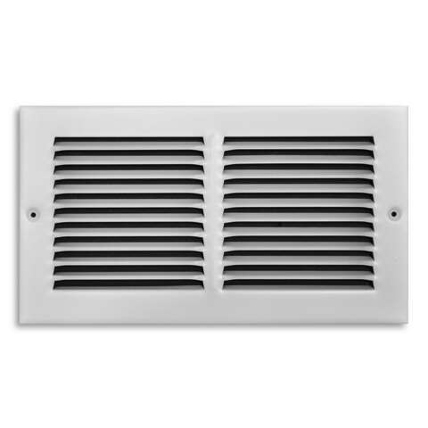 Tru Aire 6 in. H X 12 in. W 1-Way Powder Coat White Steel Return Air Grille