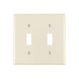Leviton Almond 2 gang Plastic Toggle Wall Plate 1 pk